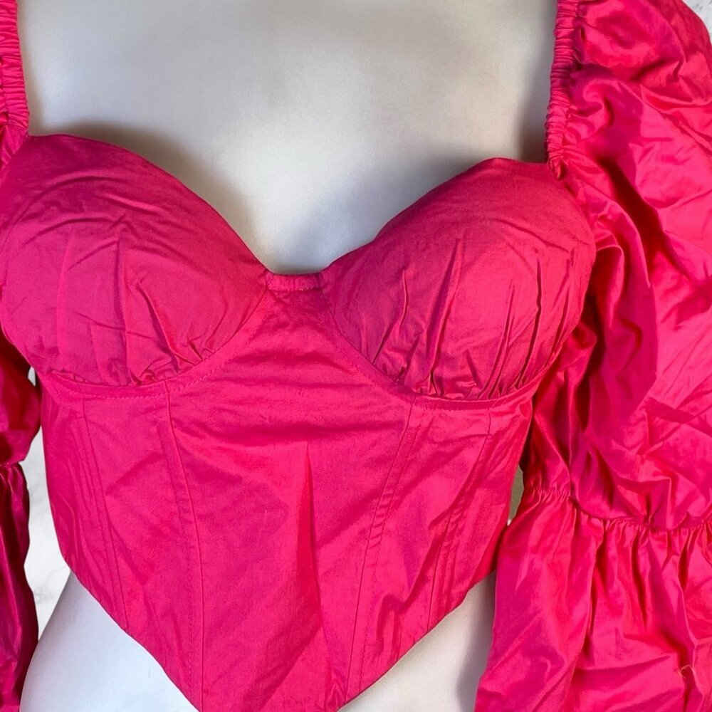 MAJORELLE Tawny Corset Top Hot Pink - Picture 10 of 10